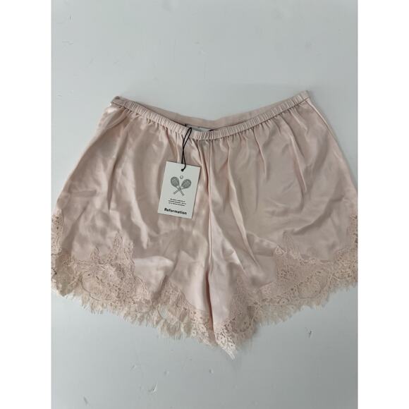 Reformation Fern Satin Short Sorbet Medium Sorbet Pink NWT! - Picture 2 of 4